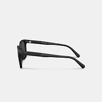 C Hardware Textured Temple Square Sunglasses
