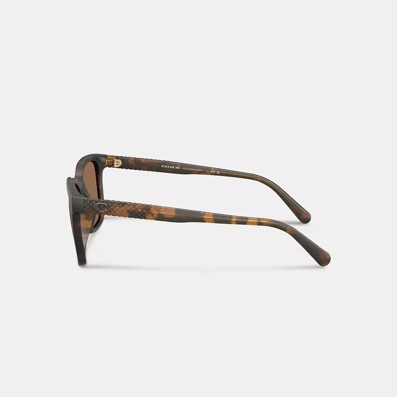 C Hardware Textured Temple Square Sunglasses