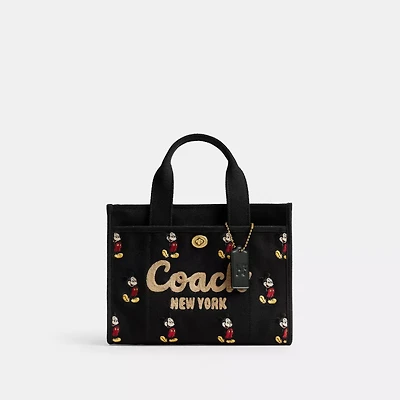 Disney X Coach Cargo Tote Bag With Mickey Mouse Regenerative Cotton Canvas