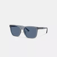 C Hardware Textured Temple Square Sunglasses