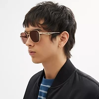 C Hardware Metal Navigator Sunglasses