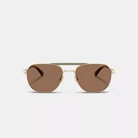 C Hardware Metal Navigator Sunglasses