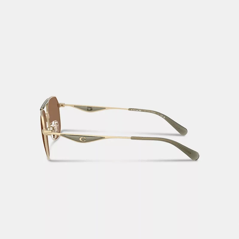 C Hardware Metal Navigator Sunglasses