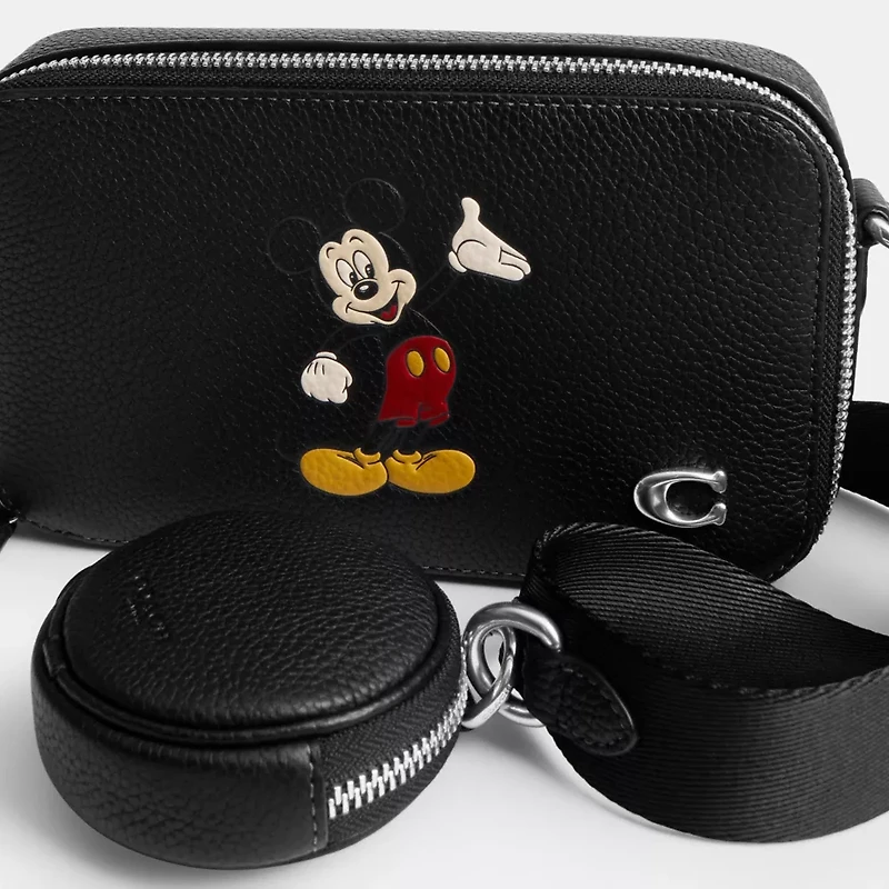 Disney X Coach Charter Slim Crossbody Bag With Mickey Mouse