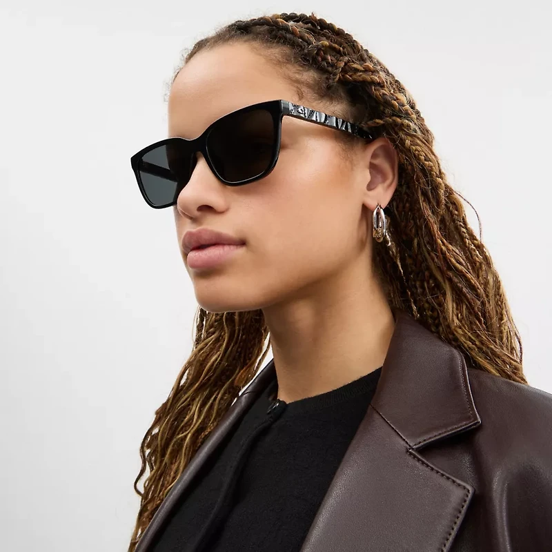 Quilted Refined Square Sunglasses