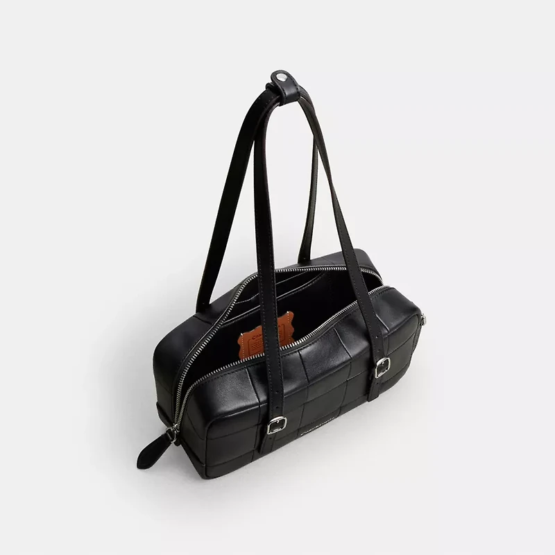 Alter/Ego Satchel Bag In Checkerboard Upcrafted Leather