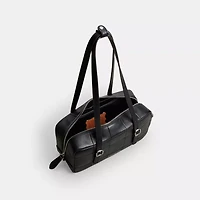 Alter/Ego Satchel Bag In Checkerboard Upcrafted Leather
