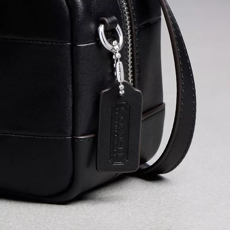 Alter/Ego Satchel Bag In Checkerboard Upcrafted Leather