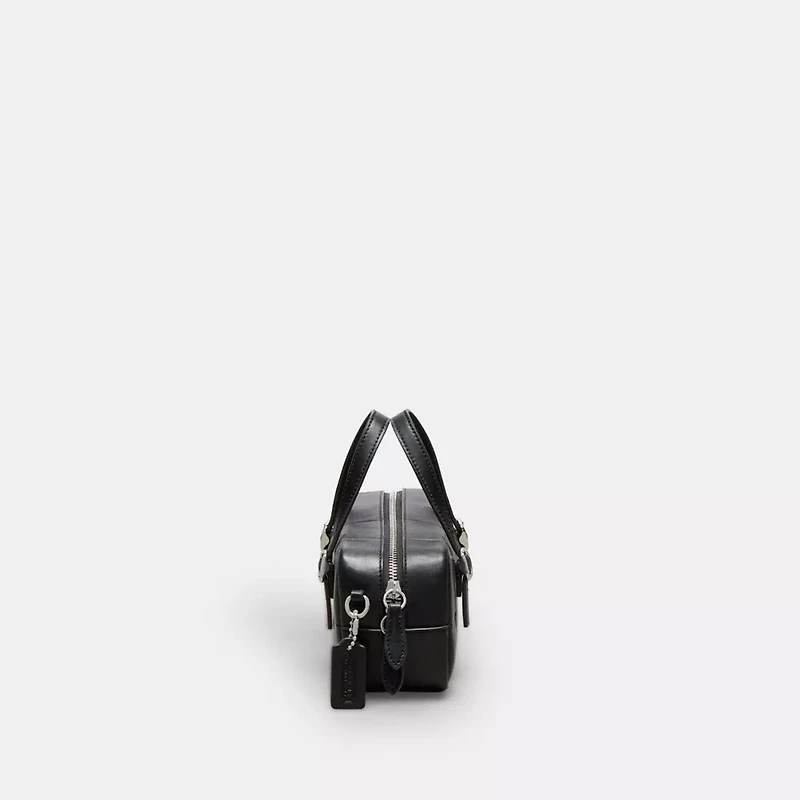 Alter/Ego Mini Satchel Bag Checkerboard Upcrafted Leather With Crossbody Strap