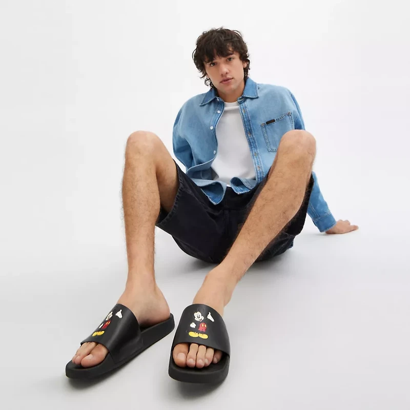 Disney X Coach Slide With Mickey Mouse