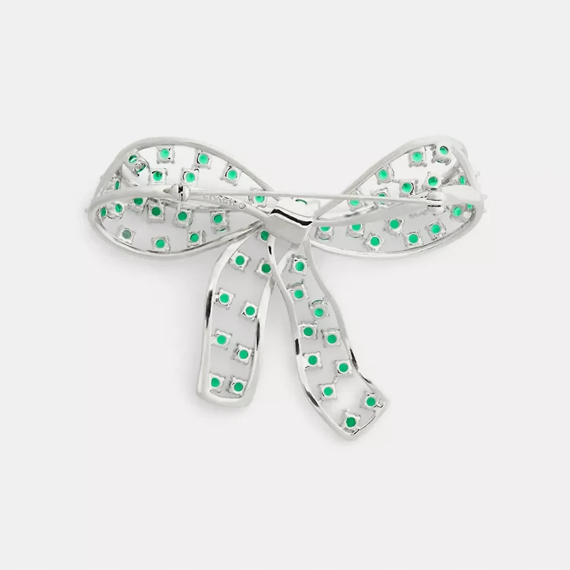 Crystal Bow Brooch