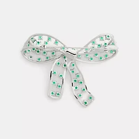 Crystal Bow Brooch