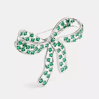 Crystal Bow Brooch