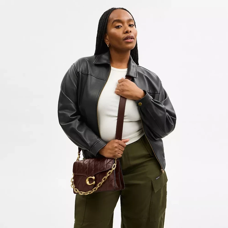 Chain Tabby Shoulder Bag With Quilting