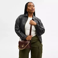 Chain Tabby Shoulder Bag With Quilting