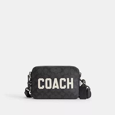 Charter Crossbody Bag 19 In Signature Canvas With Coach Graphic