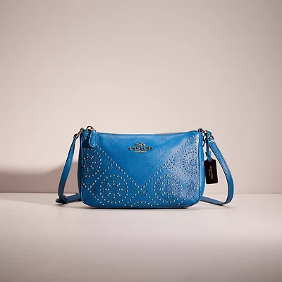 Restored Zip Top Crossbody With Studs