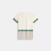 Restored Trompe L'oeil Belted T-Shirt In Organic Cotton