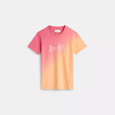 Restored Ombré Horse And Carriage T-Shirt Organic Cotton