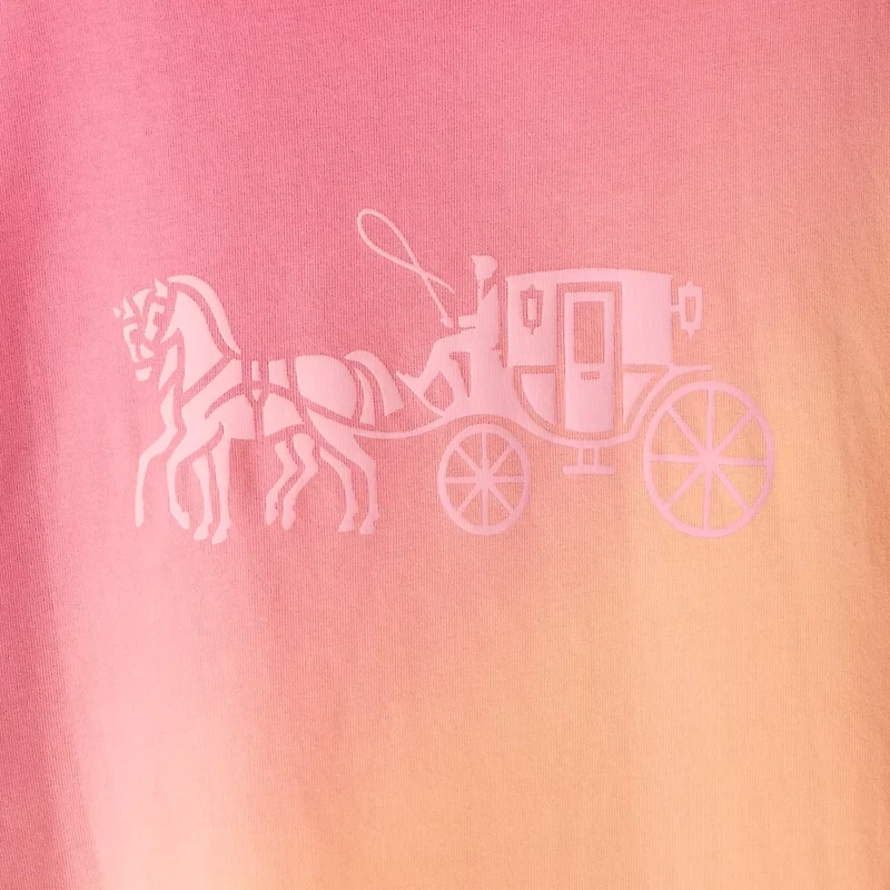 Restored Ombre Horse And Carriage T Shirt In Organic Cotton