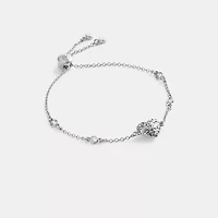 Quilted Signature Heart Slider Bracelet