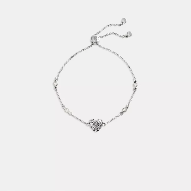 Quilted Signature Heart Slider Bracelet