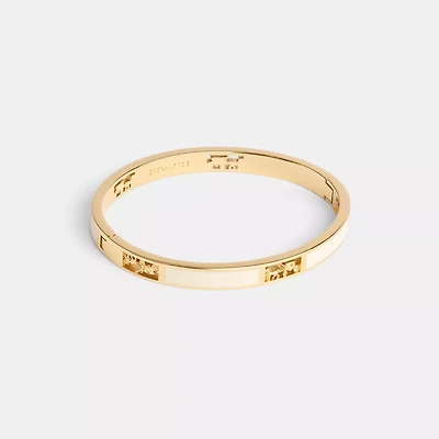 Horse And Carriage Cut Out Enamel Bangle