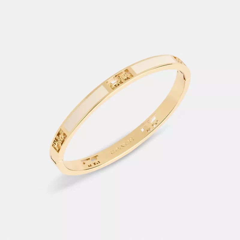 Horse And Carriage Cut Out Enamel Bangle