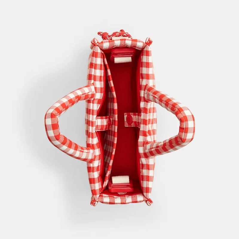 Coachtopia Loop Mini Tote With Gingham Pattern