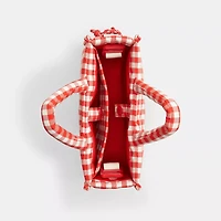 Coachtopia Loop Mini Tote With Gingham Pattern