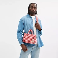 Coachtopia Loop Mini Tote With Gingham Pattern
