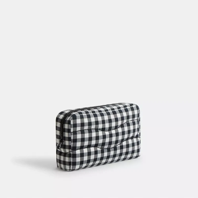 Coachtopia Loop Pouch Recycled Polyester With Gingham Pattern