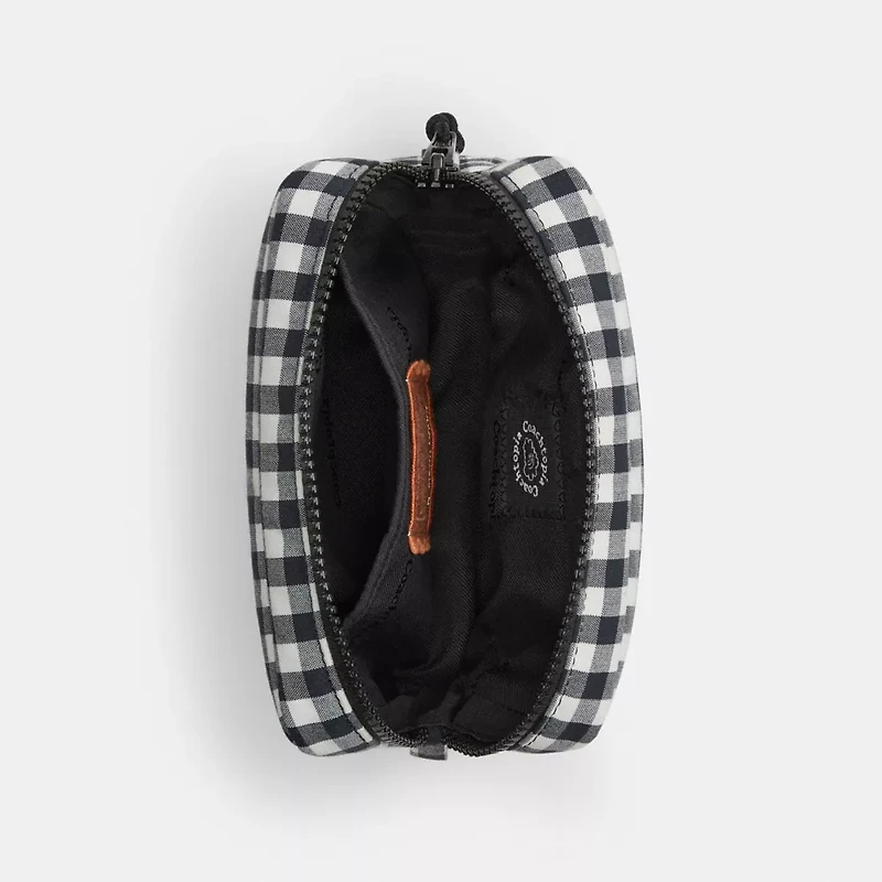 Coachtopia Loop Pouch Recycled Polyester With Gingham Pattern