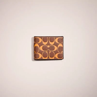 Restored Slim Billfold Wallet In Signature Leather