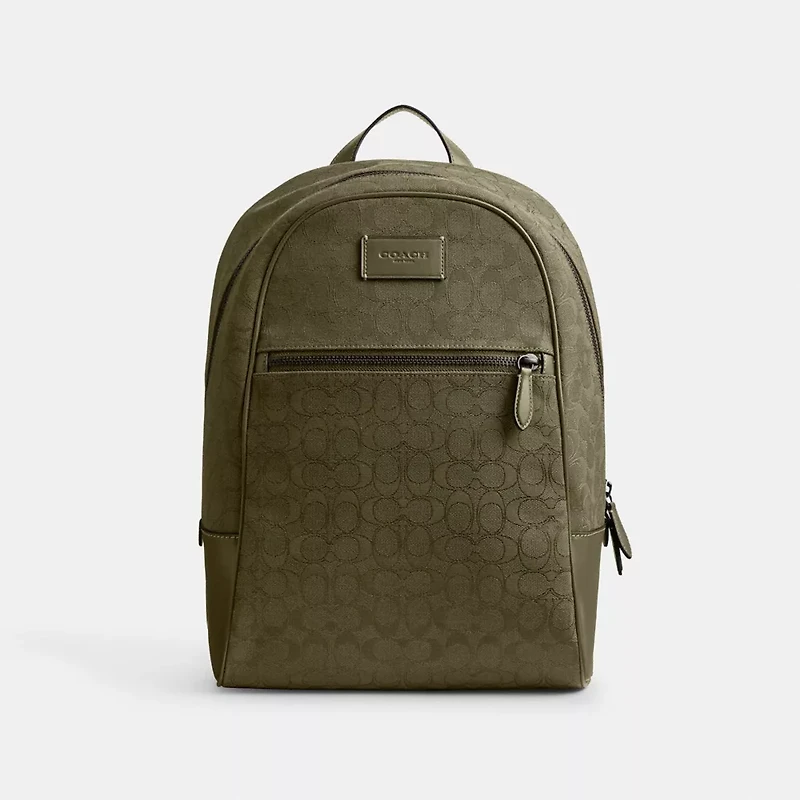 Theo Backpack In Signature Jacquard