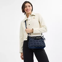 Juliet Shoulder Bag 25 In Signature Denim