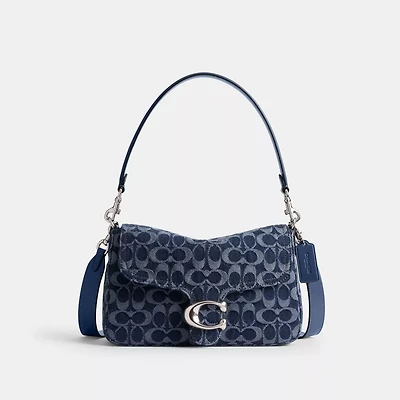 Soft Tabby Shoulder Bag In Signature Denim