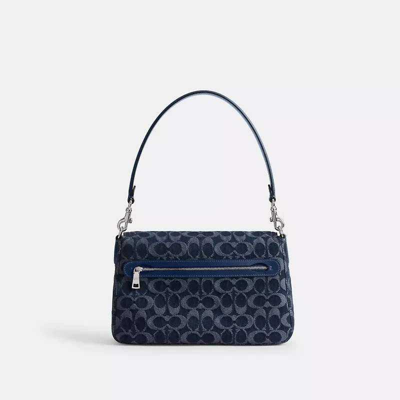 Soft Tabby Shoulder Bag In Signature Denim