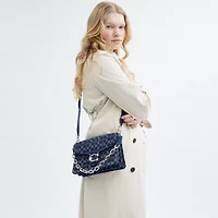 Chain Tabby Shoulder Bag In Signature Denim