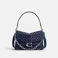 Chain Tabby Shoulder Bag 30 In Signature Denim