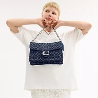 Chain Tabby Shoulder Bag 30 In Signature Denim