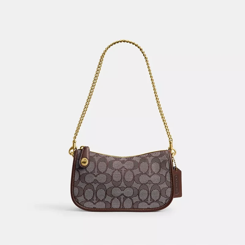 Swinger Bag 20 With Chain In Signature Jacquard