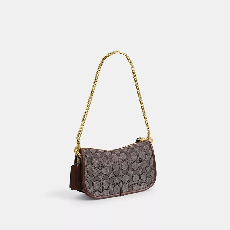 Swinger Bag 20 With Chain In Signature Jacquard
