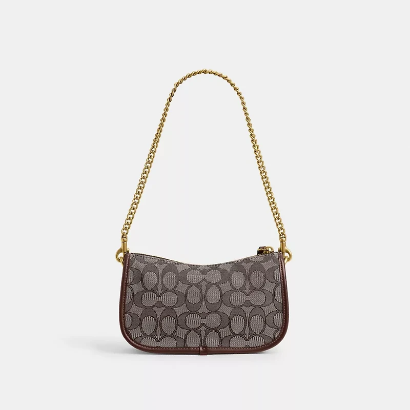 Swinger Bag 20 With Chain In Signature Jacquard