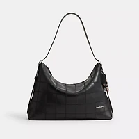 Alter/Ego Slouchy Shoulder Bag In Checkerboard Upcrafted Leather