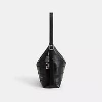 Alter/Ego Slouchy Shoulder Bag In Checkerboard Upcrafted Leather