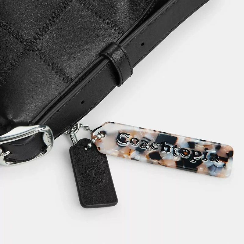 Alter/Ego Slouchy Shoulder Bag In Checkerboard Upcrafted Leather