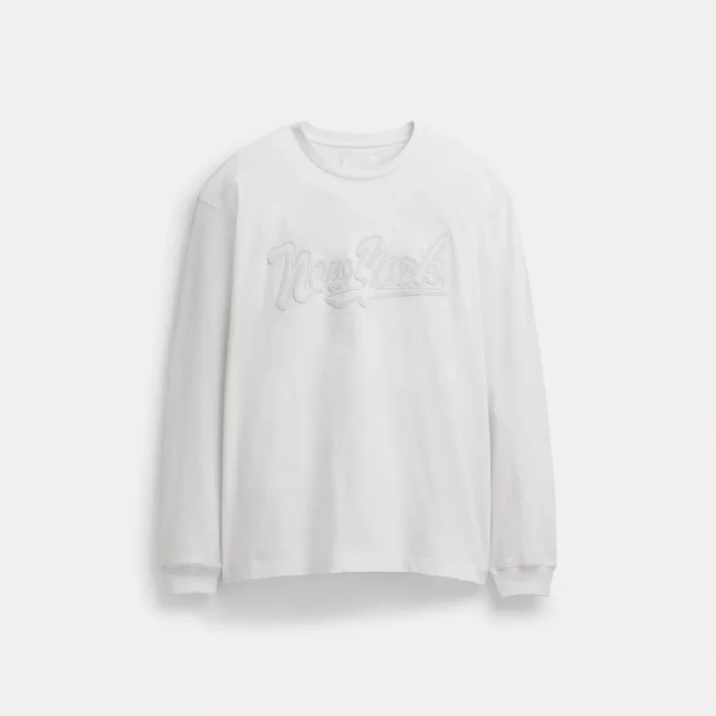 New York Long Sleeve T Shirt Organic Cotton