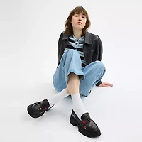 Leah Platform Loafer With Sketch Print