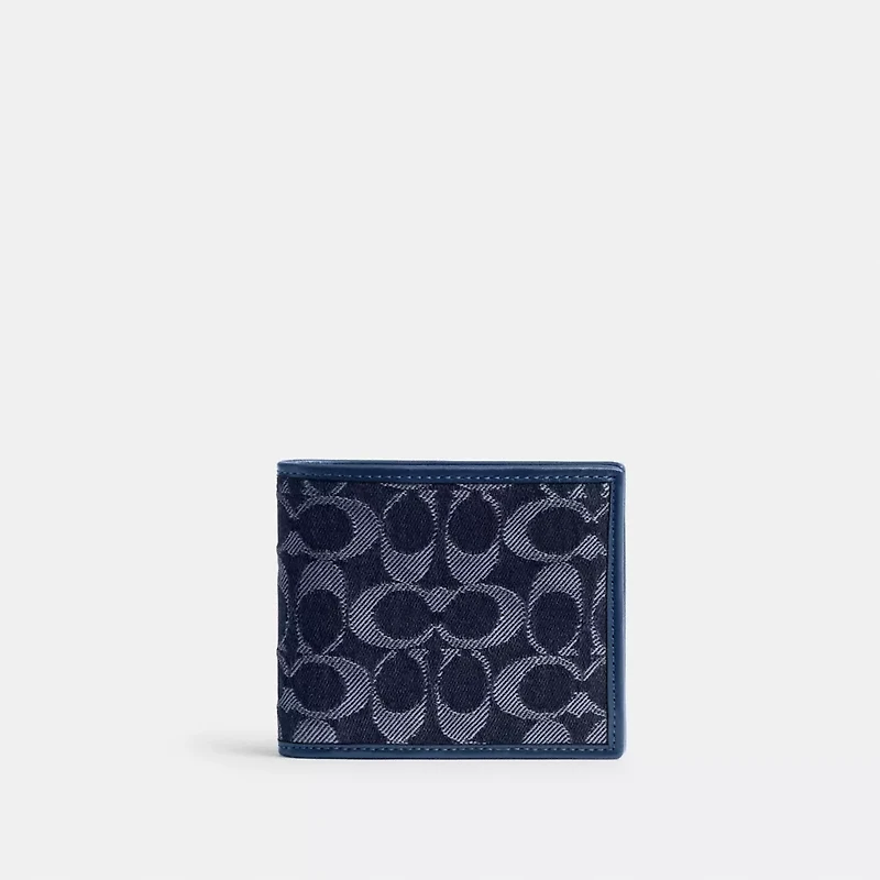 3 In 1 Wallet In Signature Denim
